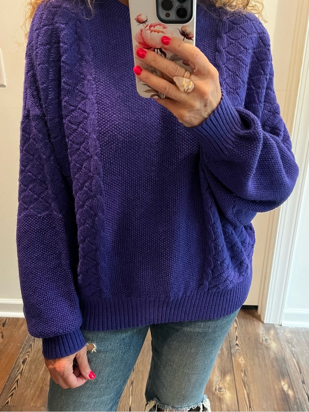 Vintage batwing pure wool purple sweater by Skitique
size large